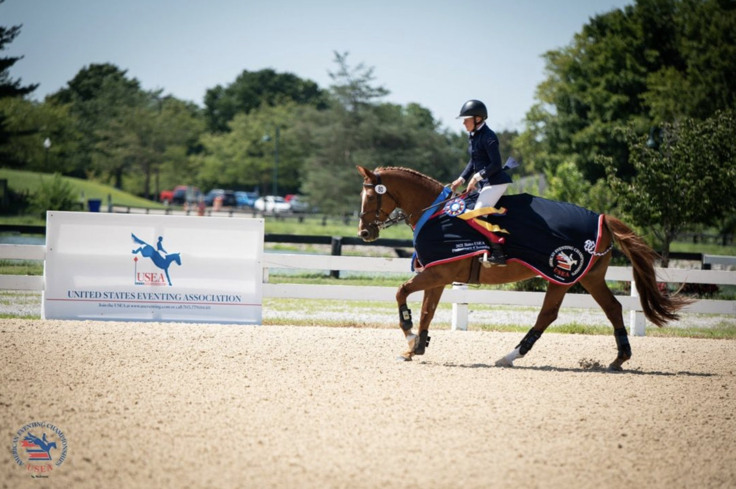 Woman riding a horse during the United States Eventing Association Event on 08.23.2023